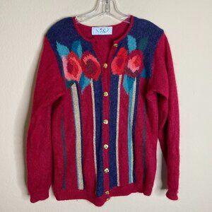 vintage new daniel mohair italian cardigan sweater